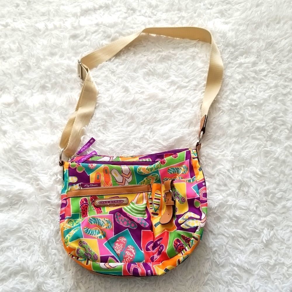 Lilly Bloom Multicolored Crossbody Bag Sz Medium
